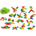 JQ1061 Hotsale Kinder pädagogischen kreativen Plastik Tangram Domino Puzzle Spielzeug